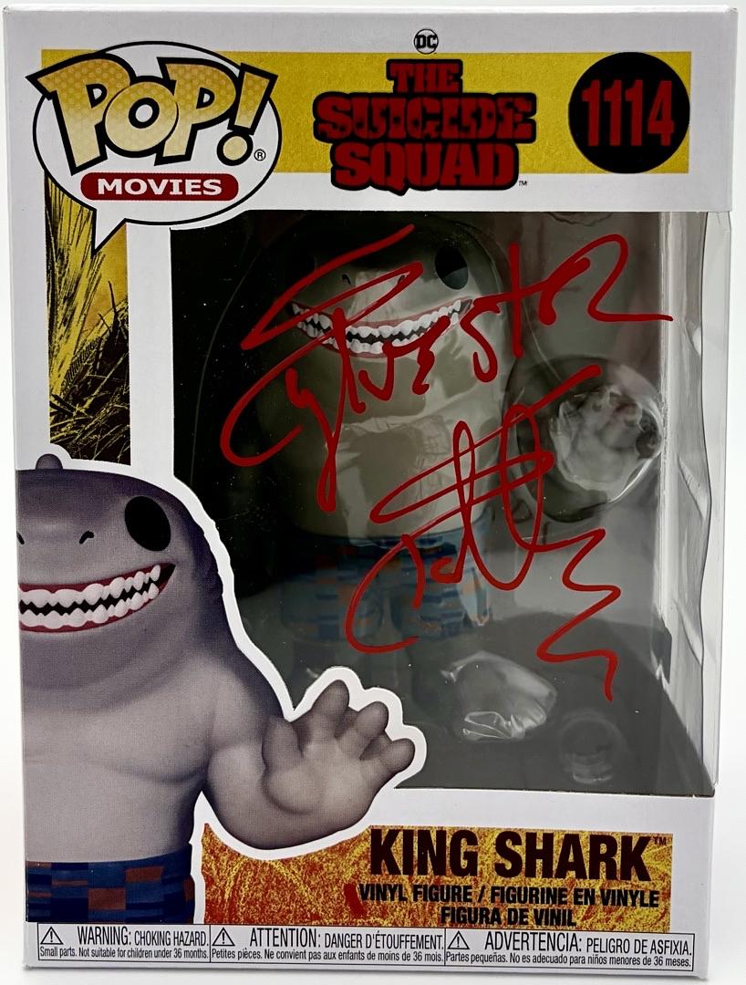 Sylvester Stallone Signed Funko Pop #1114 King Shark (Suicide Squad) - Celebrity Authentics COA